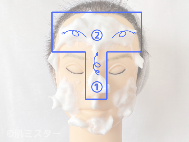 洗顔の細かい順番(Tゾーン)