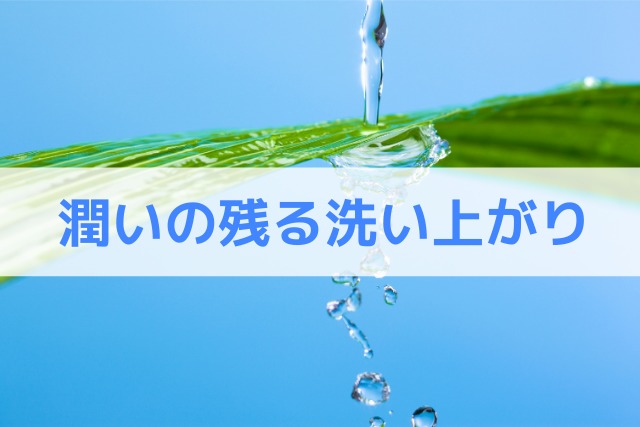 うるおいの残る洗い上がり