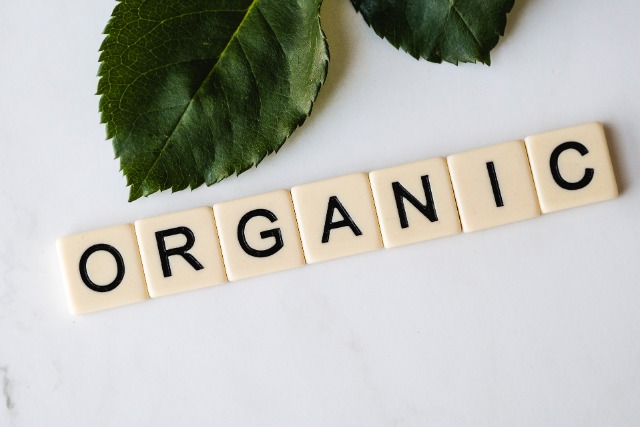 ORGANICと書かれた文字