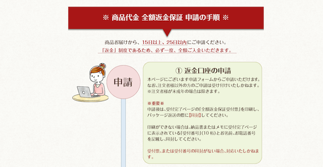 ヒアロディープパッチの返金保証