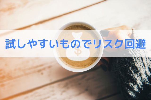 試しやすいものでリスク回避