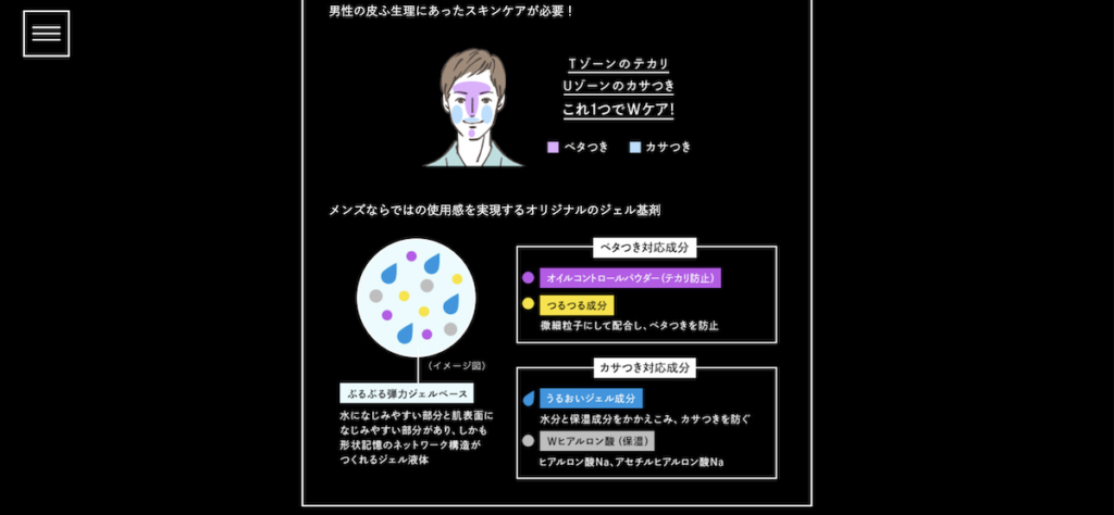 クリームパーフェクションの成分と効果