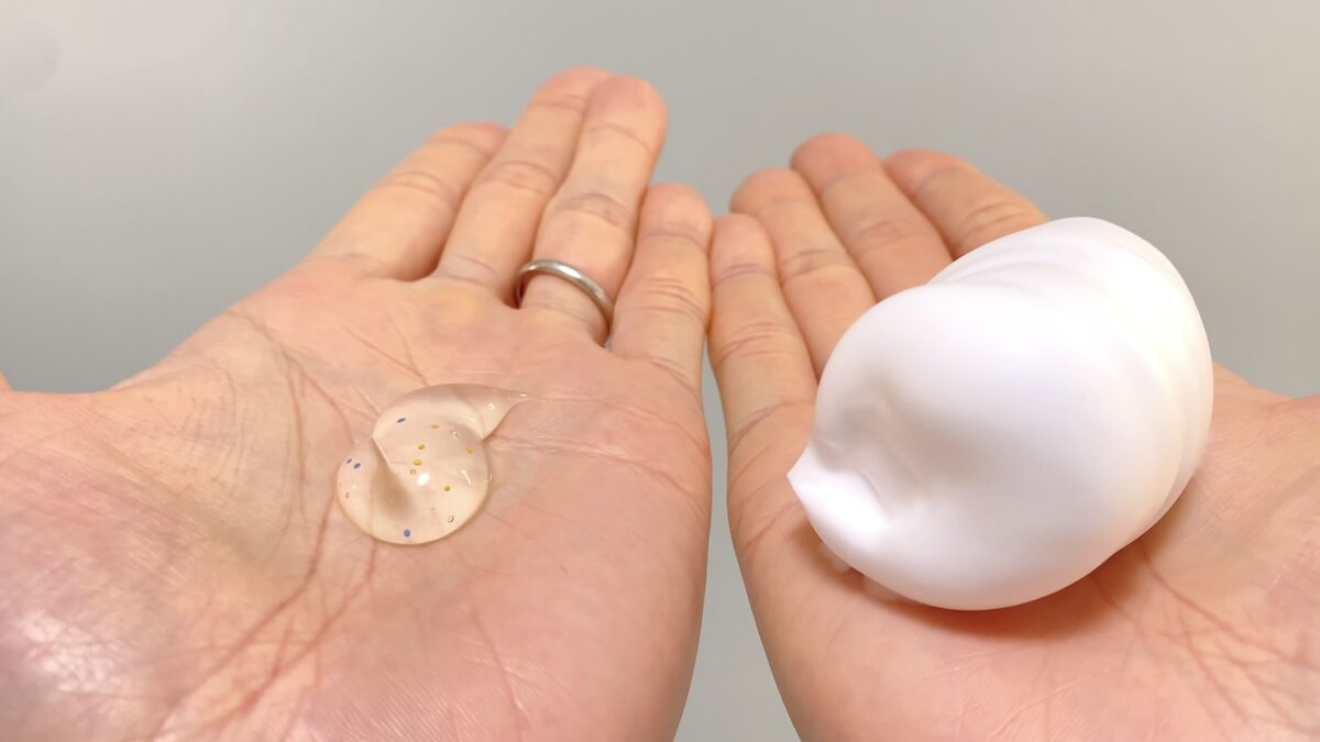 ジェルタイプとフォームタイプの肌へのやさしさの違い