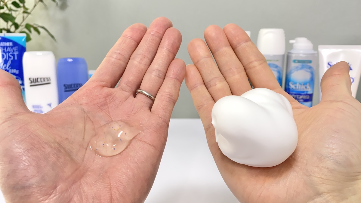 シェービングジェルとフォームどっちが良い?違いを比較