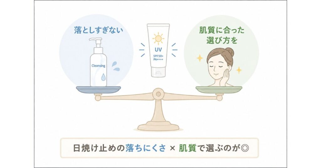 日焼け止めとクレンジングのバランス